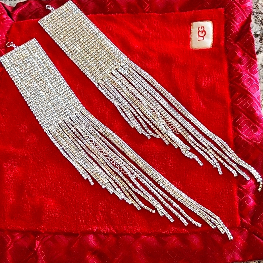 *CLOSING 5/18* Rhinestone fringe adjustable bracelets.
